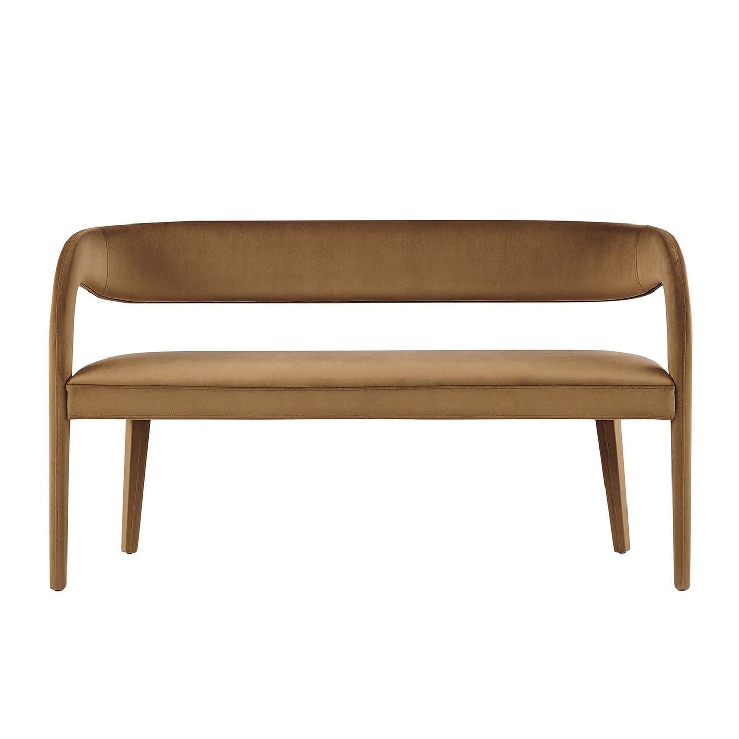 Modway - Pinnacle Performance Velvet Accent Bench by Modway  Living Room Benches and Stools Brown - EEI-6572-BRN