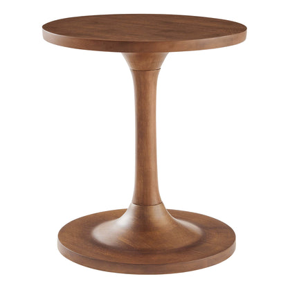 Modway - Lina Round Wood Side Table by Modway  Living Room Tables Brown - EEI-6573-WAL