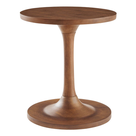 Modway - Lina Round Wood Side Table by Modway  Living Room Tables Brown - EEI-6573-WAL