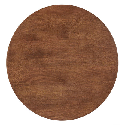 Modway - Lina Round Wood Side Table by Modway  Living Room Tables Brown - EEI-6573-WAL