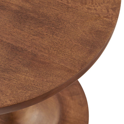 Modway - Lina Round Wood Side Table by Modway  Living Room Tables Brown - EEI-6573-WAL
