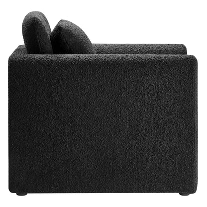 Modway - Waverly Boucle Upholstered Armchair by Modway  Living Room Sofas and Armchairs Black - EEI-6575-BLK