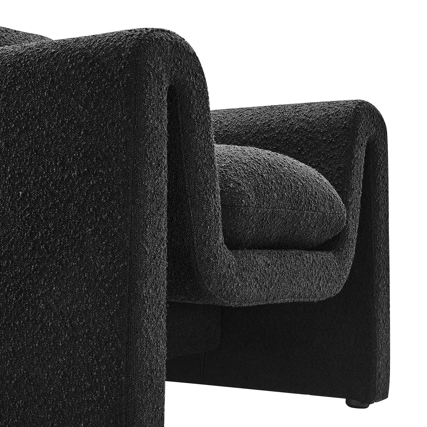 Modway - Waverly Boucle Upholstered Armchair by Modway  Living Room Sofas and Armchairs Black - EEI-6575-BLK