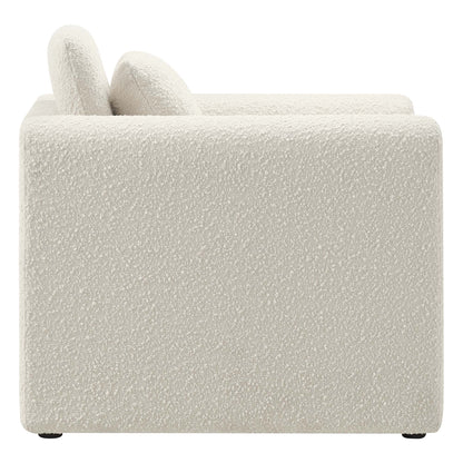 Modway - Waverly Boucle Upholstered Armchair by Modway  Living Room Sofas and Armchairs White - EEI-6575-IVO