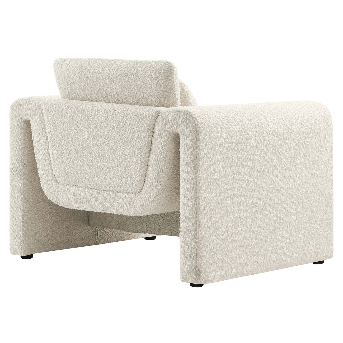 Modway - Waverly Boucle Upholstered Armchair by Modway  Living Room Sofas and Armchairs White - EEI-6575-IVO