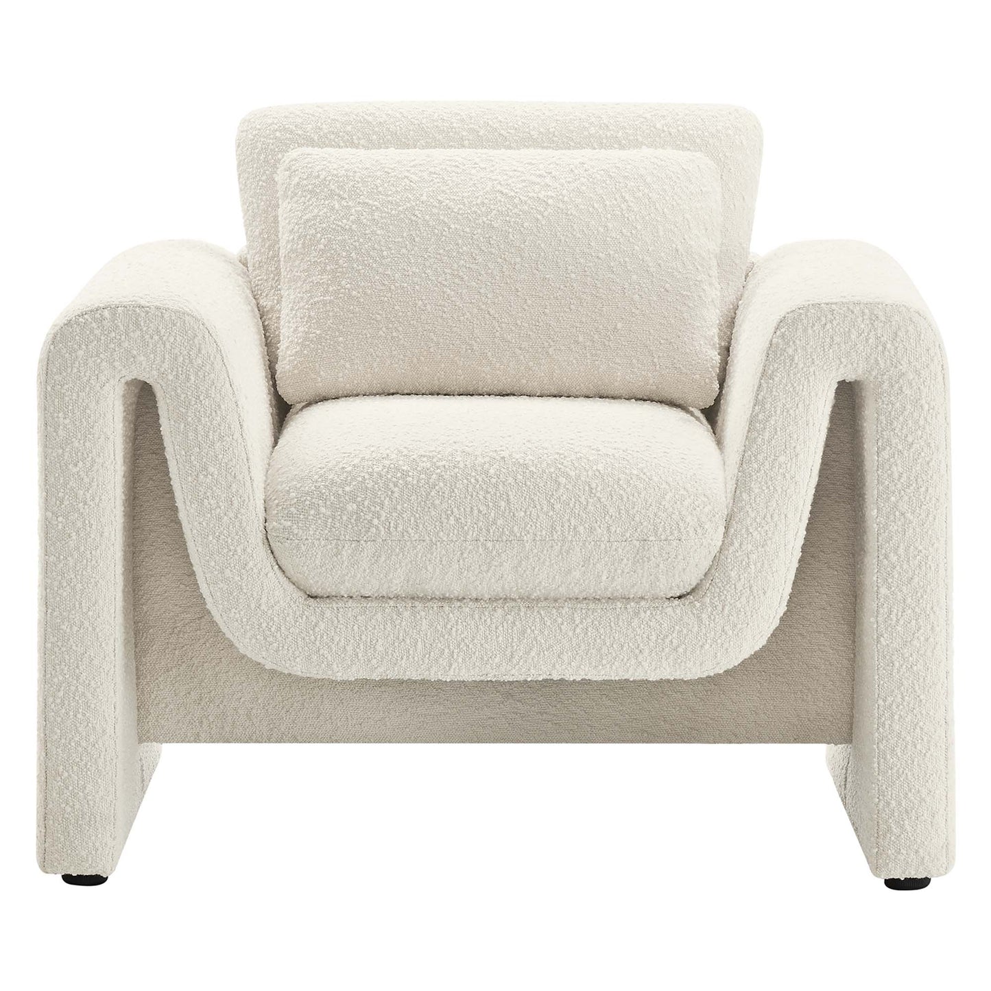 Modway - Waverly Boucle Upholstered Armchair by Modway  Living Room Sofas and Armchairs White - EEI-6575-IVO