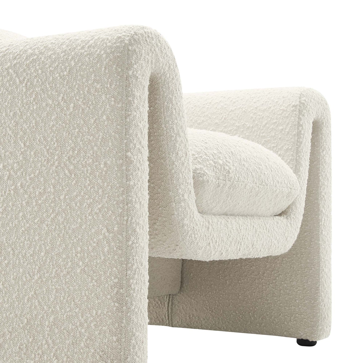 Modway - Waverly Boucle Upholstered Armchair by Modway  Living Room Sofas and Armchairs White - EEI-6575-IVO