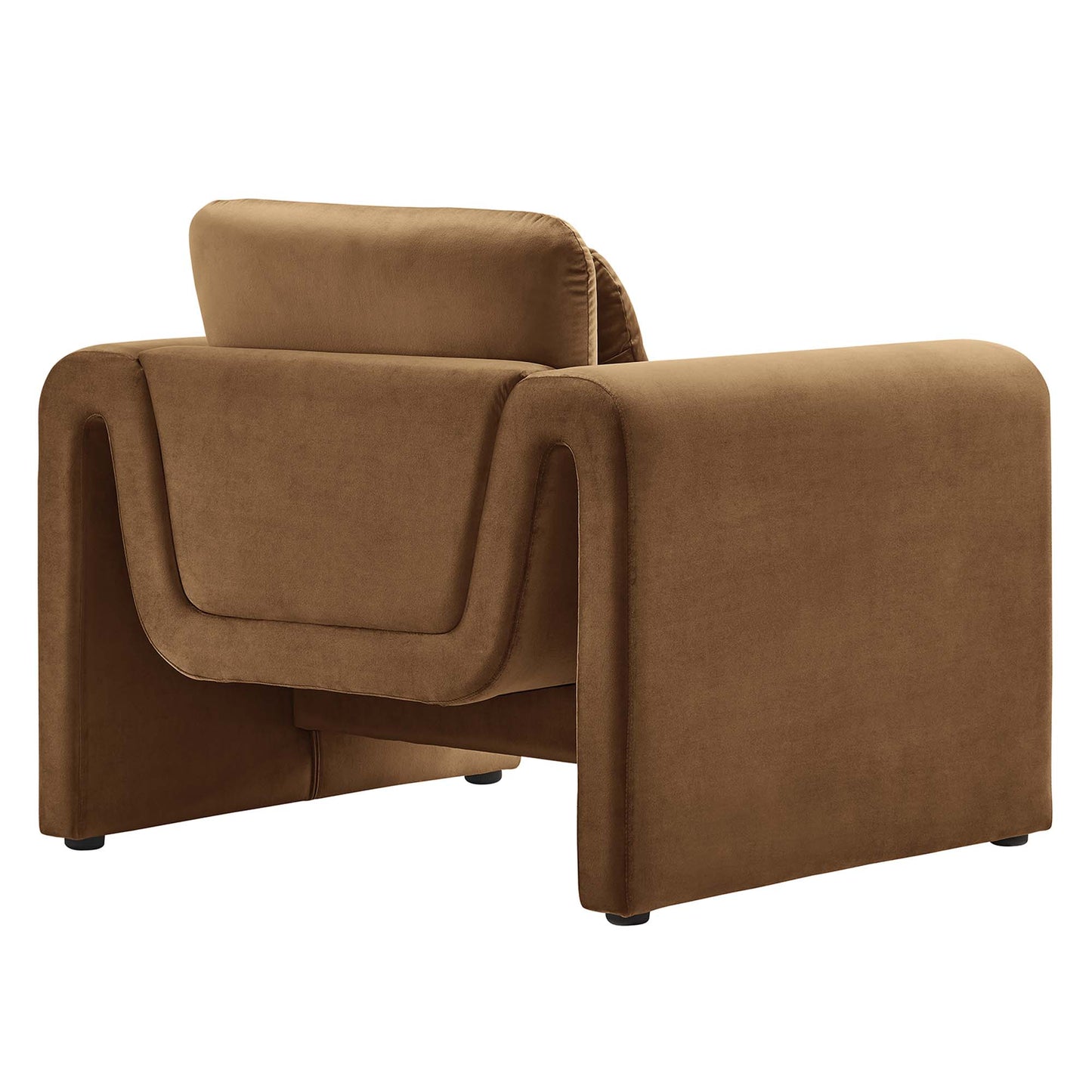 Modway - Waverly Performance Velvet Armchair by Modway  Living Room Sofas and Armchairs Brown - EEI-6576-BRN