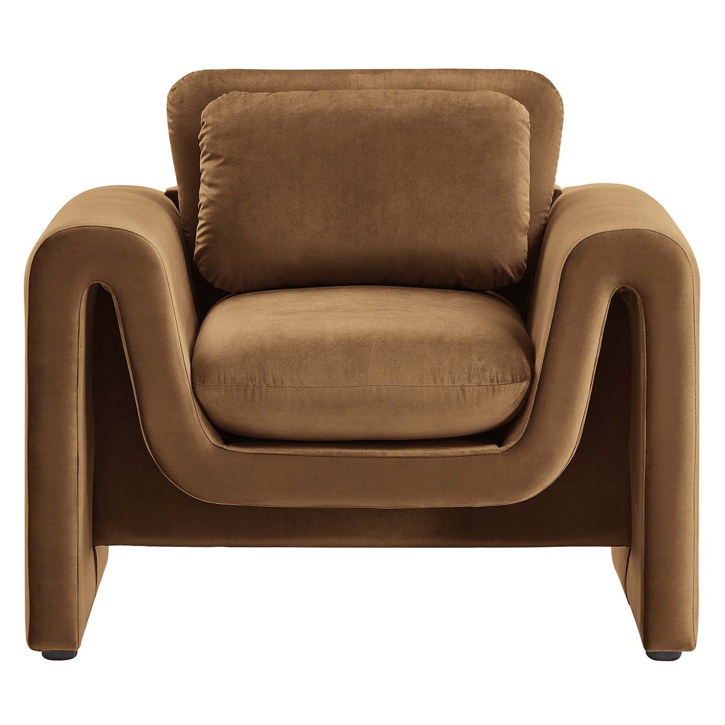 Modway - Waverly Performance Velvet Armchair by Modway  Living Room Sofas and Armchairs Brown - EEI-6576-BRN