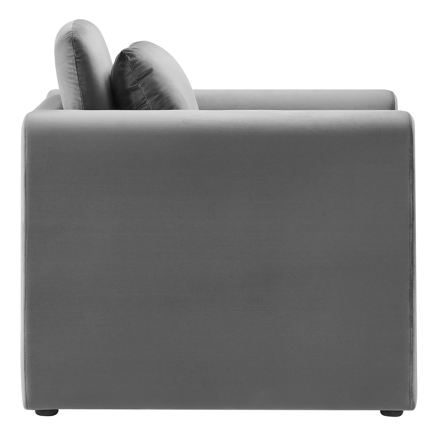 Modway Outlet Waverly Performance Velvet Armchair by Modway  Living Room Furniture Gray - EEI-6576-GRY