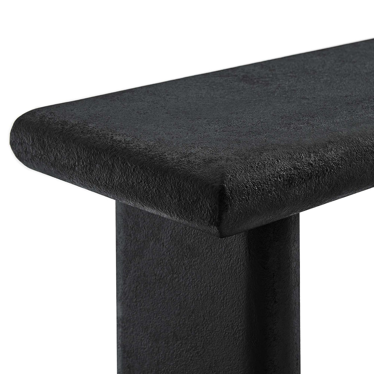 Modway - Relic Concrete Textured Console Table by Modway  Living Room Tables Black - EEI-6577-BLK