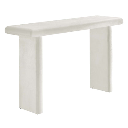 Modway - Relic Concrete Textured Console Table by Modway  Living Room Tables White - EEI-6577-WHI