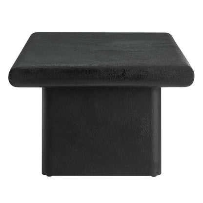 Modway - Relic Concrete Textured Coffee Table by Modway  Living Room Tables Black - EEI-6578-BLK
