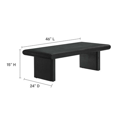 Modway - Relic Concrete Textured Coffee Table by Modway  Living Room Tables Black - EEI-6578-BLK
