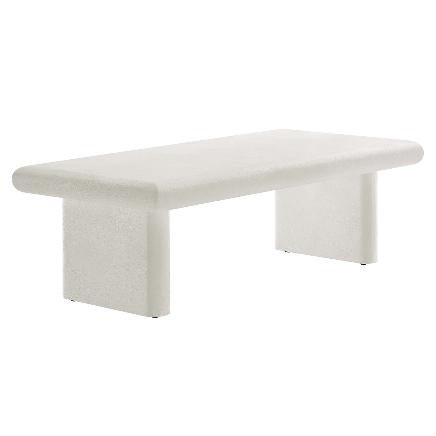 Modway - Relic Concrete Textured Coffee Table by Modway  Living Room Tables White - EEI-6578-WHI