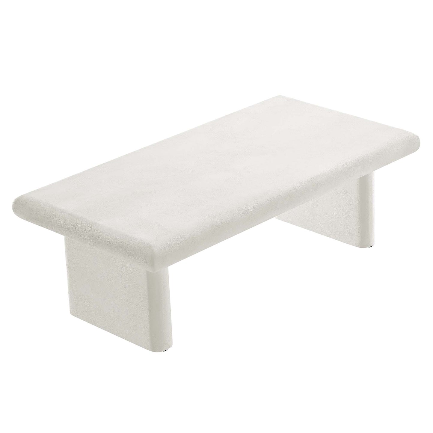 Modway - Relic Concrete Textured Coffee Table by Modway  Living Room Tables White - EEI-6578-WHI