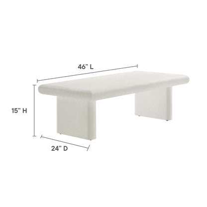 Modway - Relic Concrete Textured Coffee Table by Modway  Living Room Tables White - EEI-6578-WHI