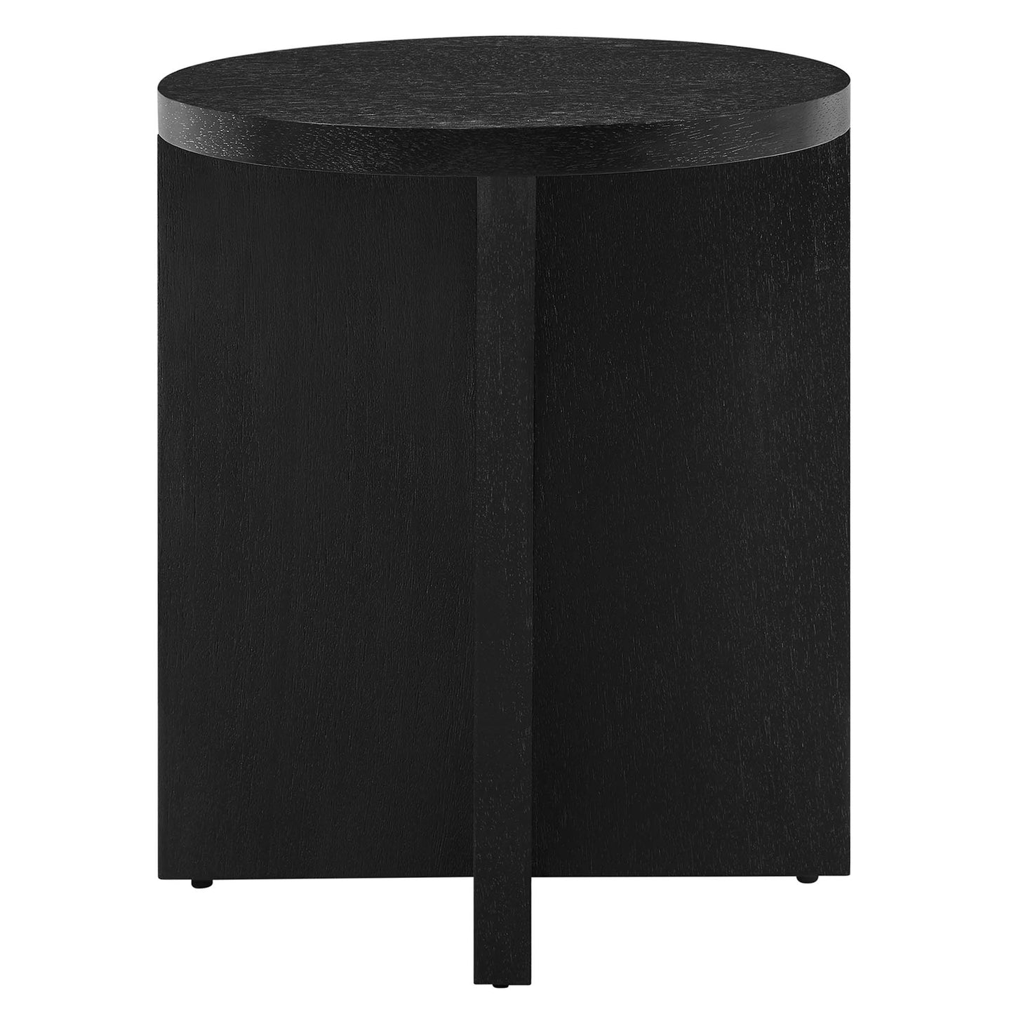 Modway - Silas Round Wood Side Table by Modway  Living Room Tables Black - EEI-6579-BLK