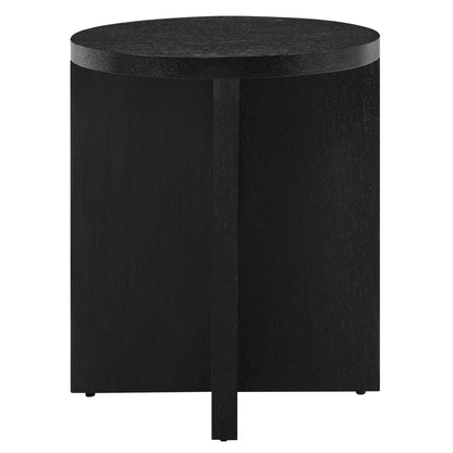 Modway - Silas Round Wood Side Table by Modway  Living Room Tables Black - EEI-6579-BLK