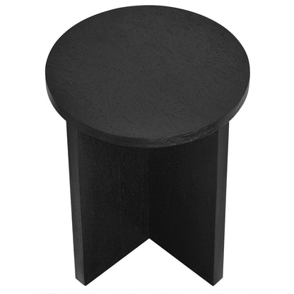 Modway - Silas Round Wood Side Table by Modway  Living Room Tables Black - EEI-6579-BLK