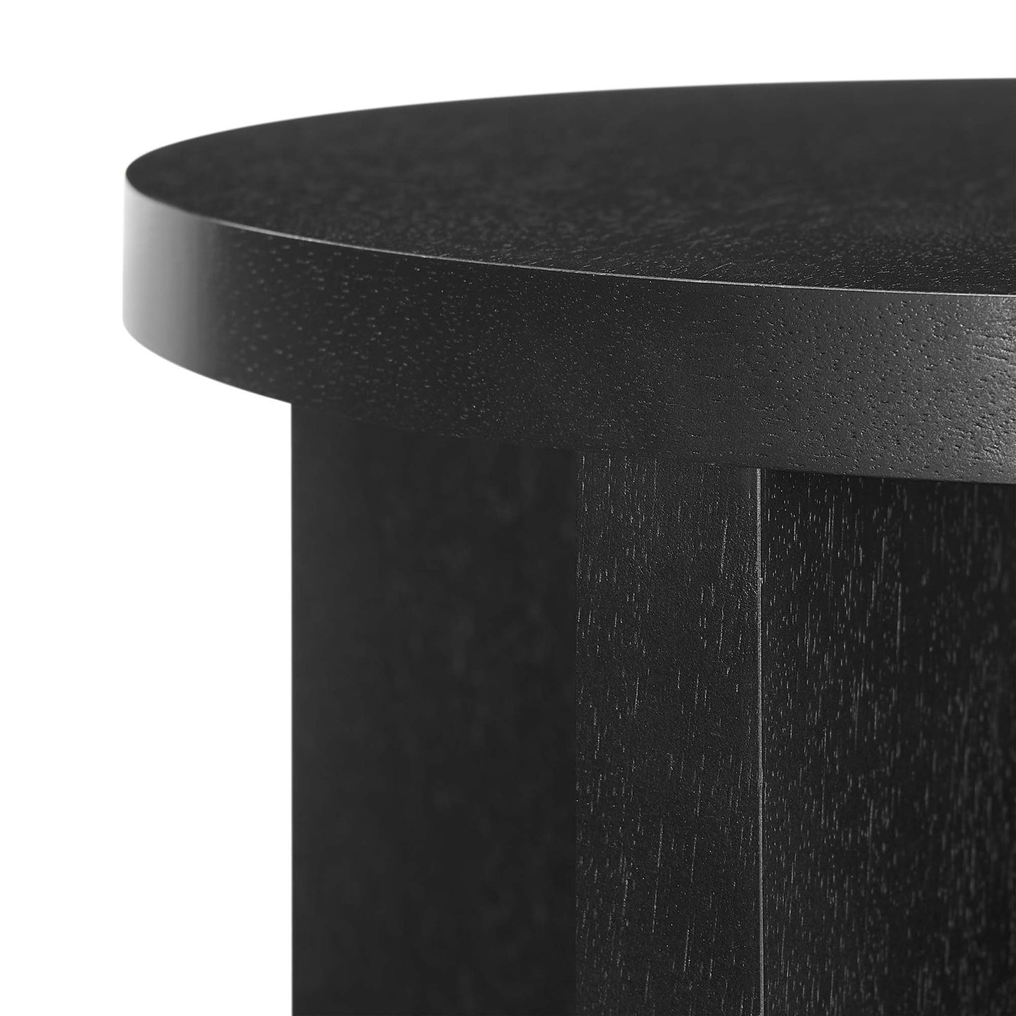 Modway - Silas Round Wood Side Table by Modway  Living Room Tables Black - EEI-6579-BLK