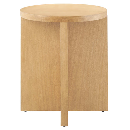Modway - Silas Round Wood Side Table by Modway  Living Room Tables Brown - EEI-6579-NAT