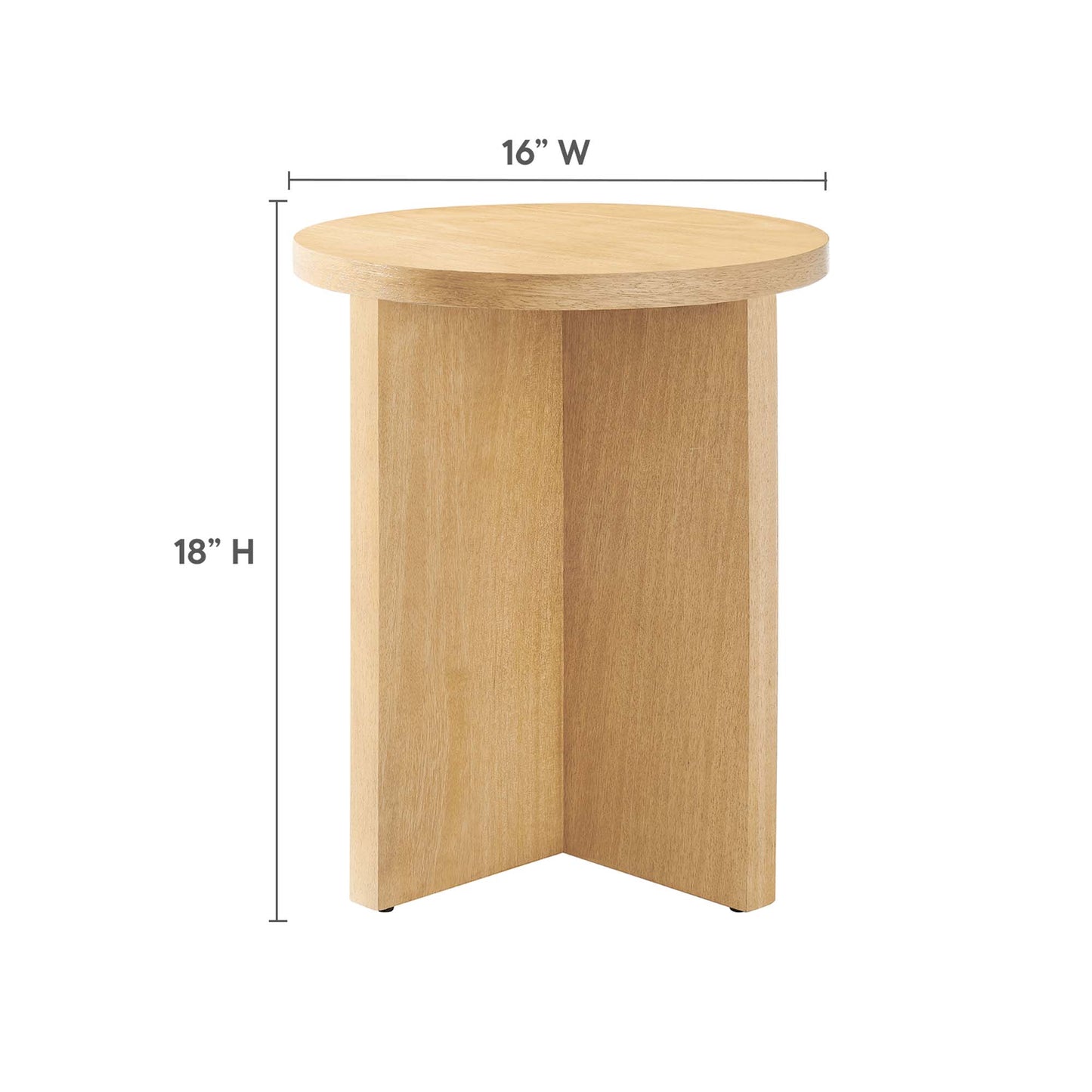 Modway - Silas Round Wood Side Table by Modway  Living Room Tables Brown - EEI-6579-NAT