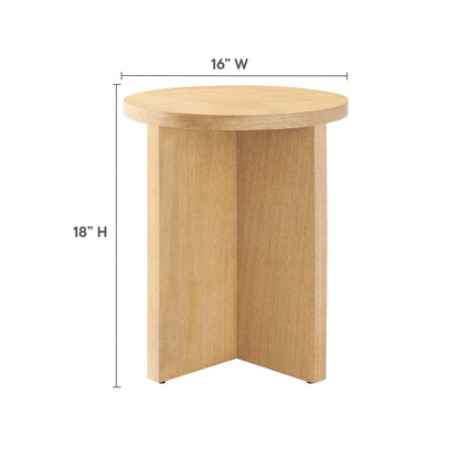 Modway - Silas Round Wood Side Table by Modway  Living Room Tables Brown - EEI-6579-NAT