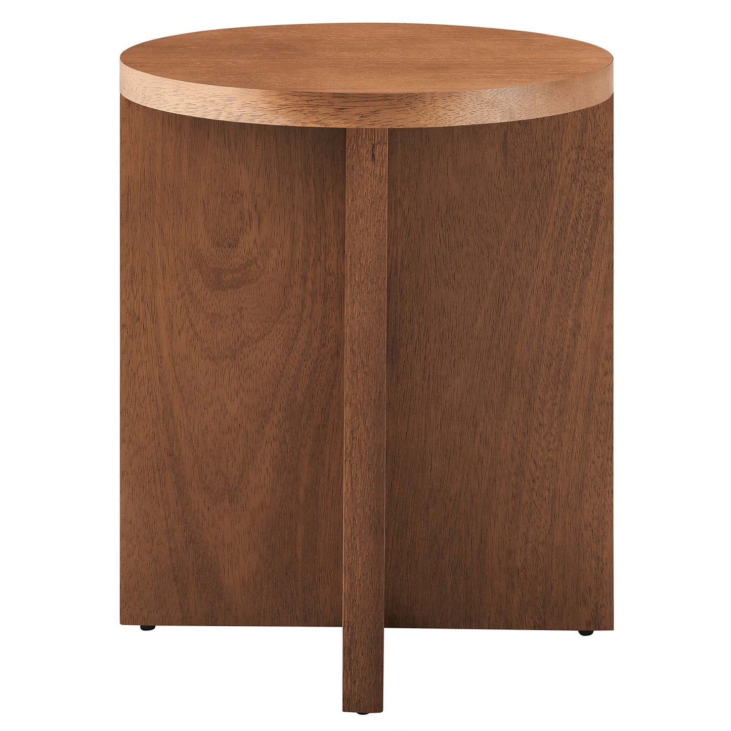 Modway - Silas Round Wood Side Table by Modway  Living Room Tables Brown - EEI-6579-WAL