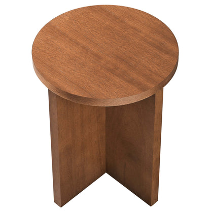 Modway - Silas Round Wood Side Table by Modway  Living Room Tables Brown - EEI-6579-WAL