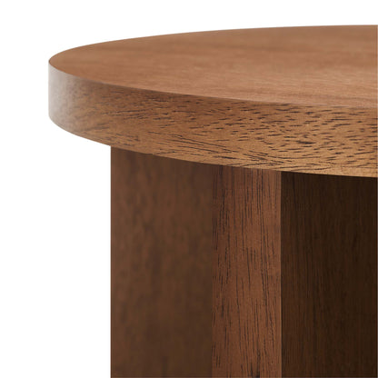 Modway - Silas Round Wood Side Table by Modway  Living Room Tables Brown - EEI-6579-WAL