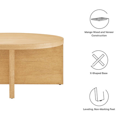 Modway - Silas Round Wood Coffee Table by Modway  Living Room Tables Brown - EEI-6580-NAT