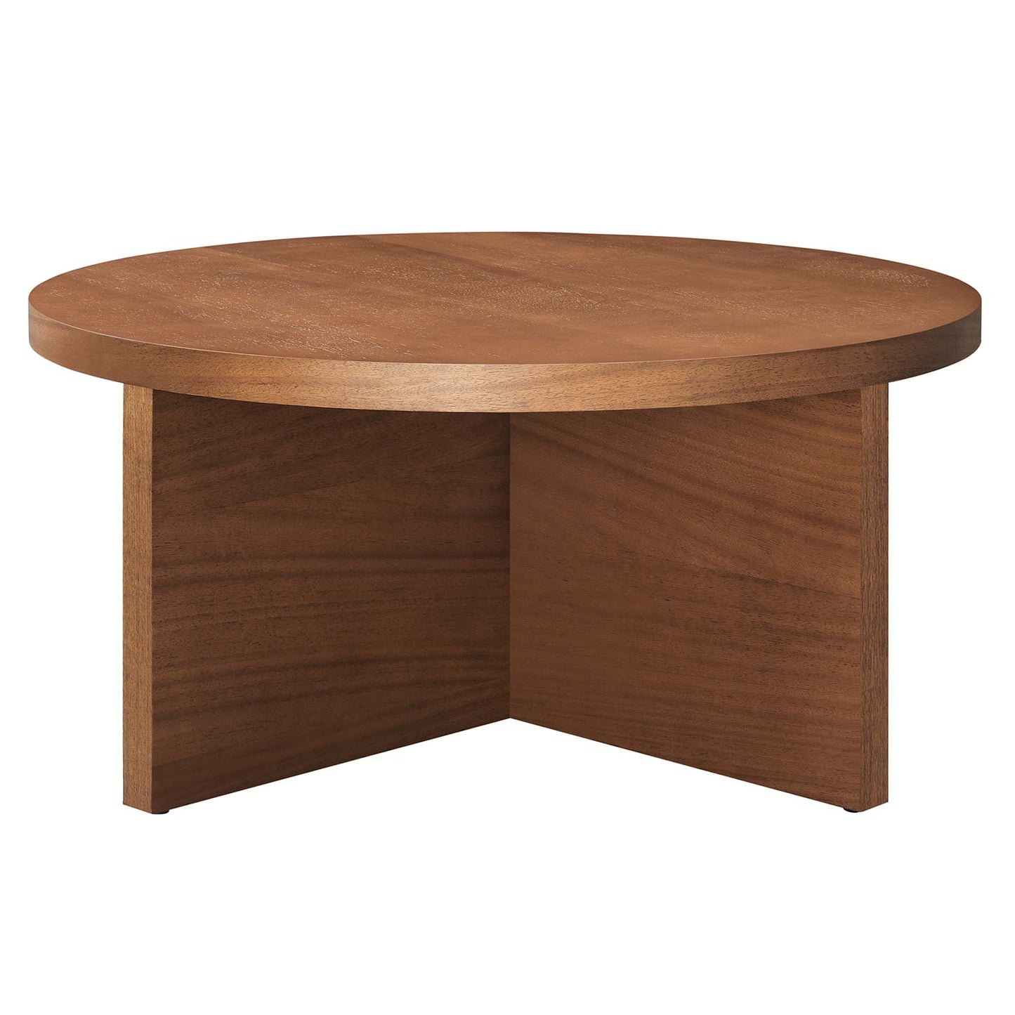 Modway - Silas Round Wood Coffee Table by Modway  Living Room Tables Brown - EEI-6580-WAL