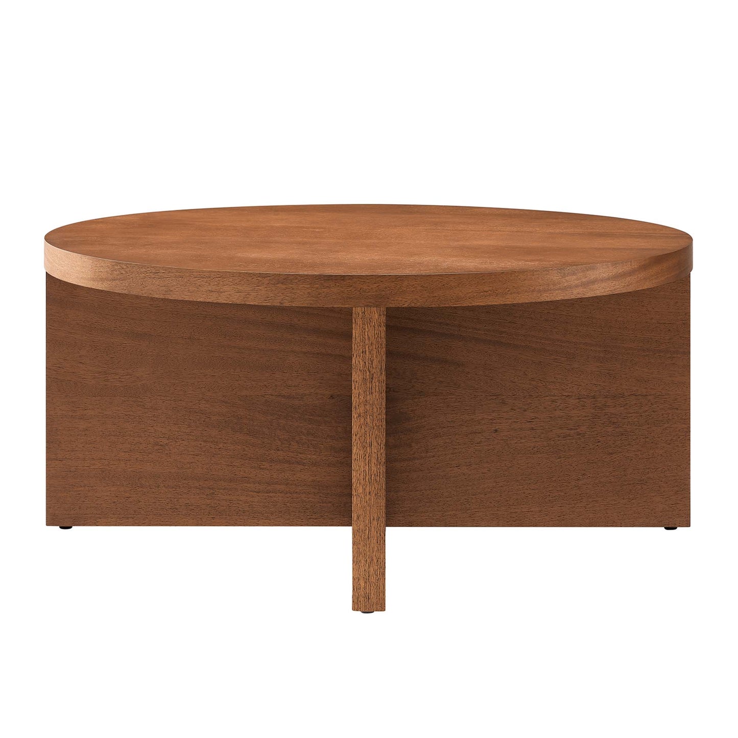 Modway - Silas Round Wood Coffee Table by Modway  Living Room Tables Brown - EEI-6580-WAL