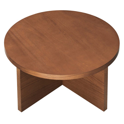 Modway - Silas Round Wood Coffee Table by Modway  Living Room Tables Brown - EEI-6580-WAL