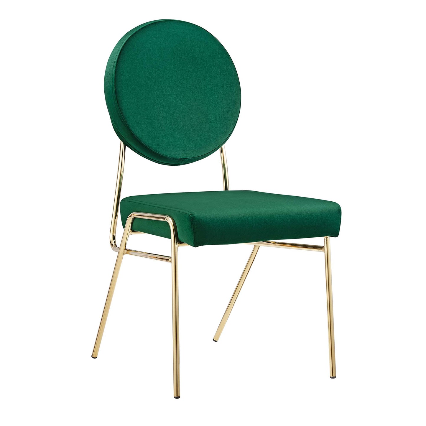 Modway Outlet Craft Performance Velvet Dining Side Chairs Set of 2 by Modway  Bar and Dining Furniture Gold Green - EEI-6581-GLD-GRN
