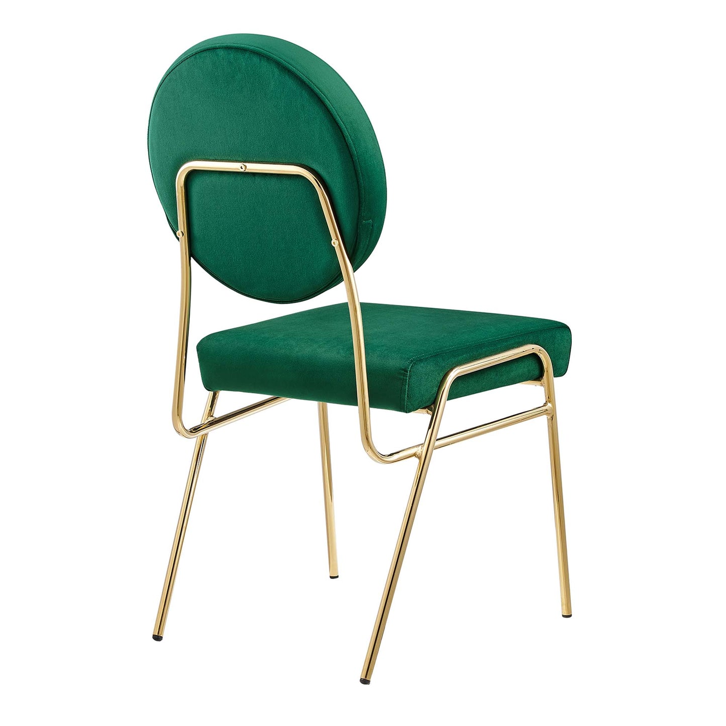 Modway Outlet Craft Performance Velvet Dining Side Chairs Set of 2 by Modway  Bar and Dining Furniture Gold Green - EEI-6581-GLD-GRN