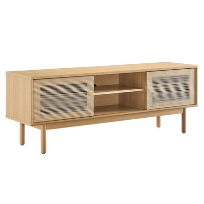 Modway Outlet Milo 59" TV Stand by Modway  Living Room Furniture Oak Tan - EEI-6584-OAK-TAN
