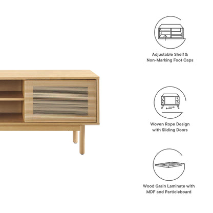 Modway Outlet Milo 59" TV Stand by Modway  Living Room Furniture Oak Tan - EEI-6584-OAK-TAN