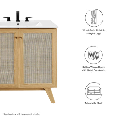 Modway Outlet Soma 30? Bathroom Vanity Cabinet (Sink Basin Not Included) by Modway  Bathroom Furniture Oak - EEI-6587-OAK