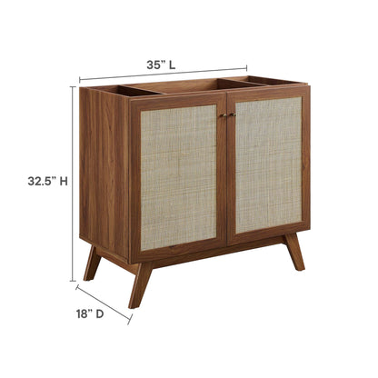 Modway - Soma 36? Bathroom Vanity Cabinet (Sink Basin Not Included) by Modway  Bathroom Vanities Brown - EEI-6588-WAL