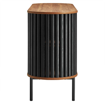 Modway Outlet Fortitude 59? Oval Sideboard by Modway  Living Room Furniture Walnut Black - EEI-6590-WAL-BLK