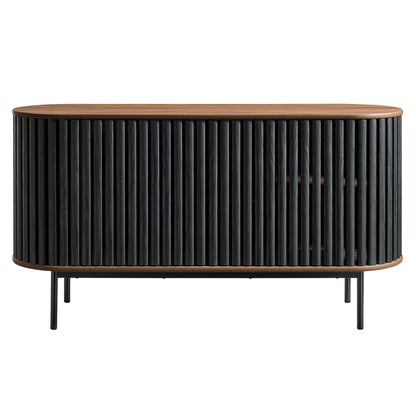 Modway Outlet Fortitude 59? Oval Sideboard by Modway  Living Room Furniture Walnut Black - EEI-6590-WAL-BLK