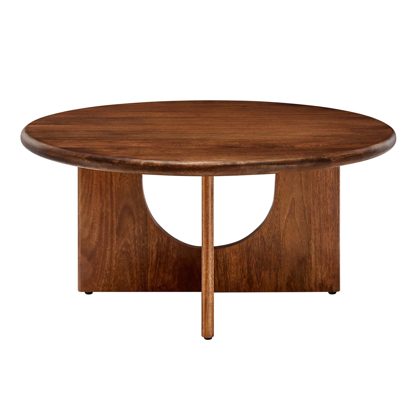 Modway - Rivian Round 34" Coffee Table by Modway  Living Room Tables Brown - EEI-6594-WAL