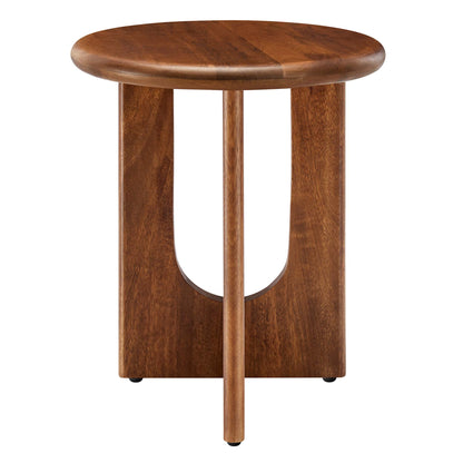 Modway - Rivian Round Side Table by Modway  Living Room Tables Brown - EEI-6595-WAL