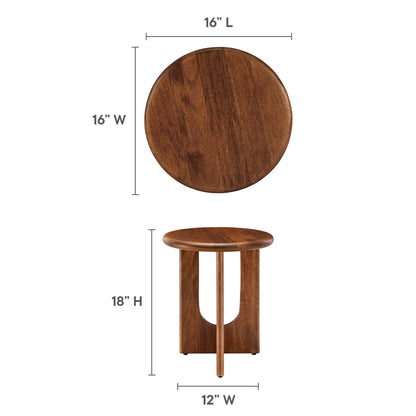 Modway - Rivian Round Side Table by Modway  Living Room Tables Brown - EEI-6595-WAL
