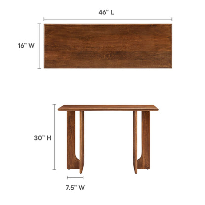 Modway - Rivian 46" Console Table by Modway  Living Room Tables Brown - EEI-6596-WAL