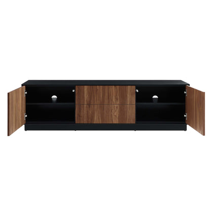 Modway - Holden 63? TV Stand by Modway  Living Room Decor Brown - EEI-6598-BLK-WAL