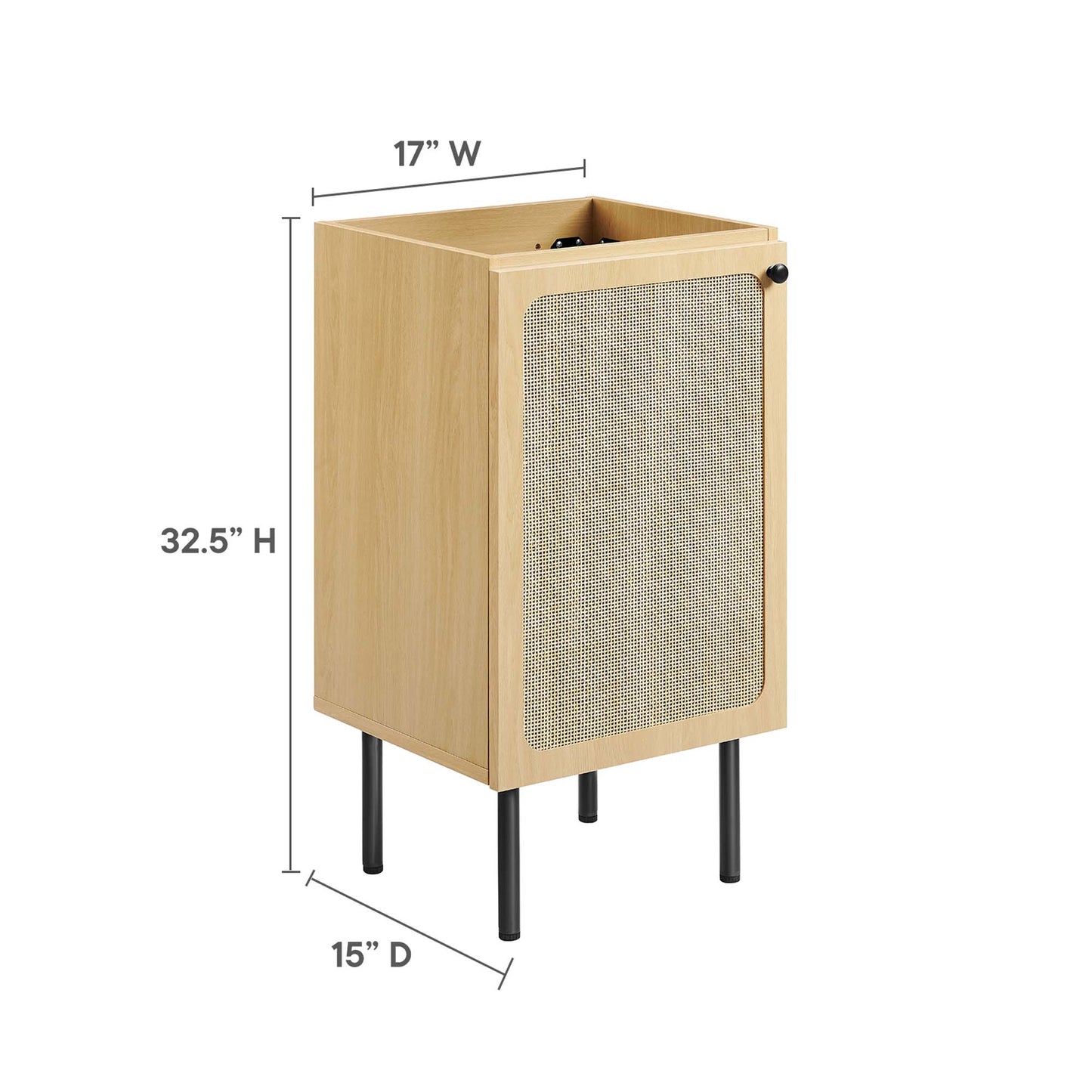 Modway Outlet Chaucer 18" Bathroom Vanity Cabinet (Sink Basin Not Included) by Modway  Bathroom Furniture Oak - EEI-6600-OAK