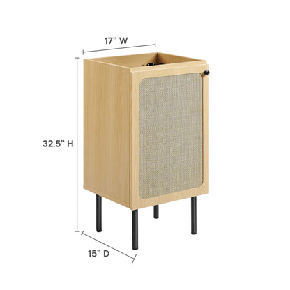 Modway Outlet Chaucer 18" Bathroom Vanity Cabinet (Sink Basin Not Included) by Modway  Bathroom Furniture Oak - EEI-6600-OAK